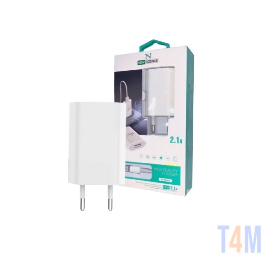  ADAPTER USB 2.1A HIGH QUALITY NEW SCIENCE FC-31 WHITE